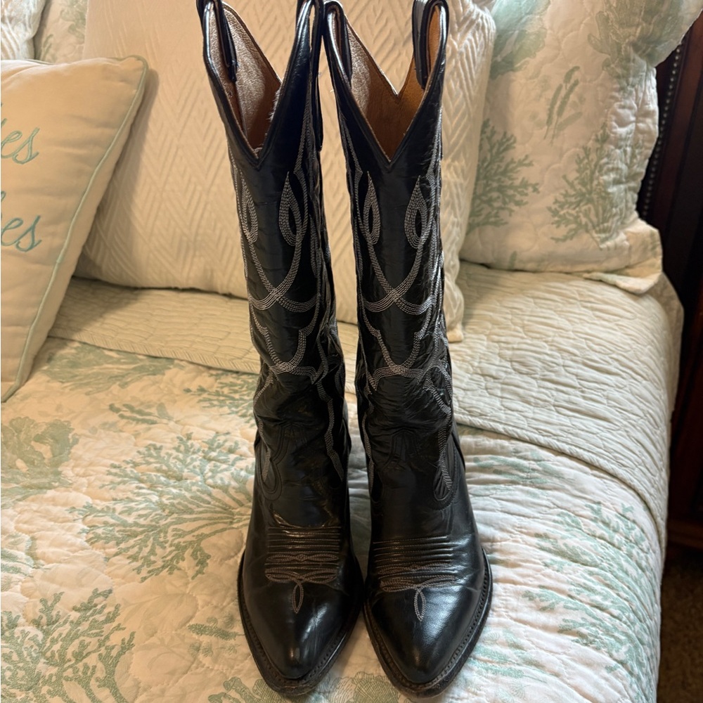 Black Western Leather Boots